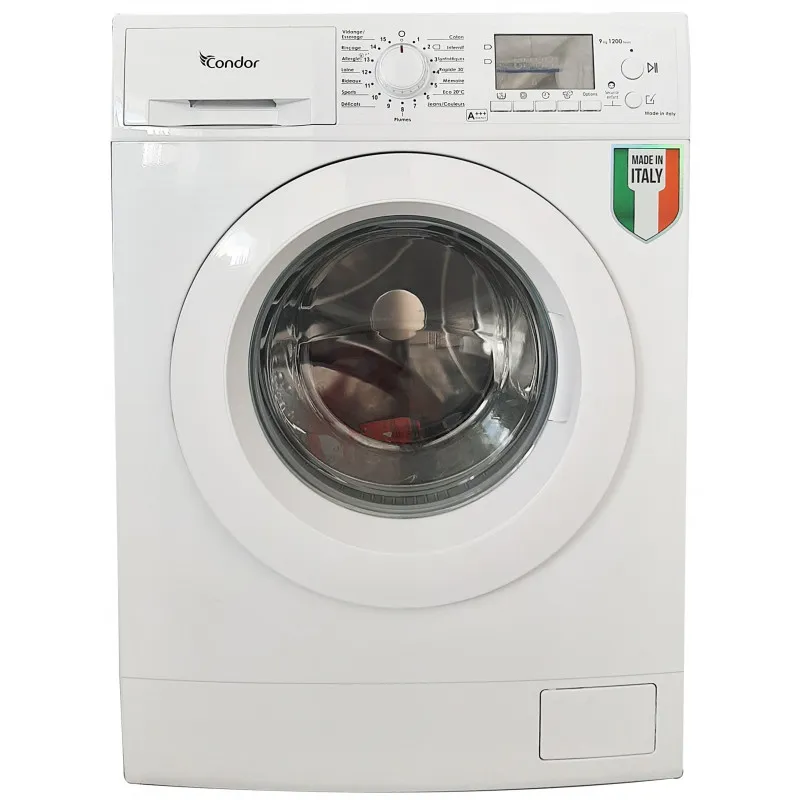 Machine à laver Frontale Condor / 9 Kg / Blanc